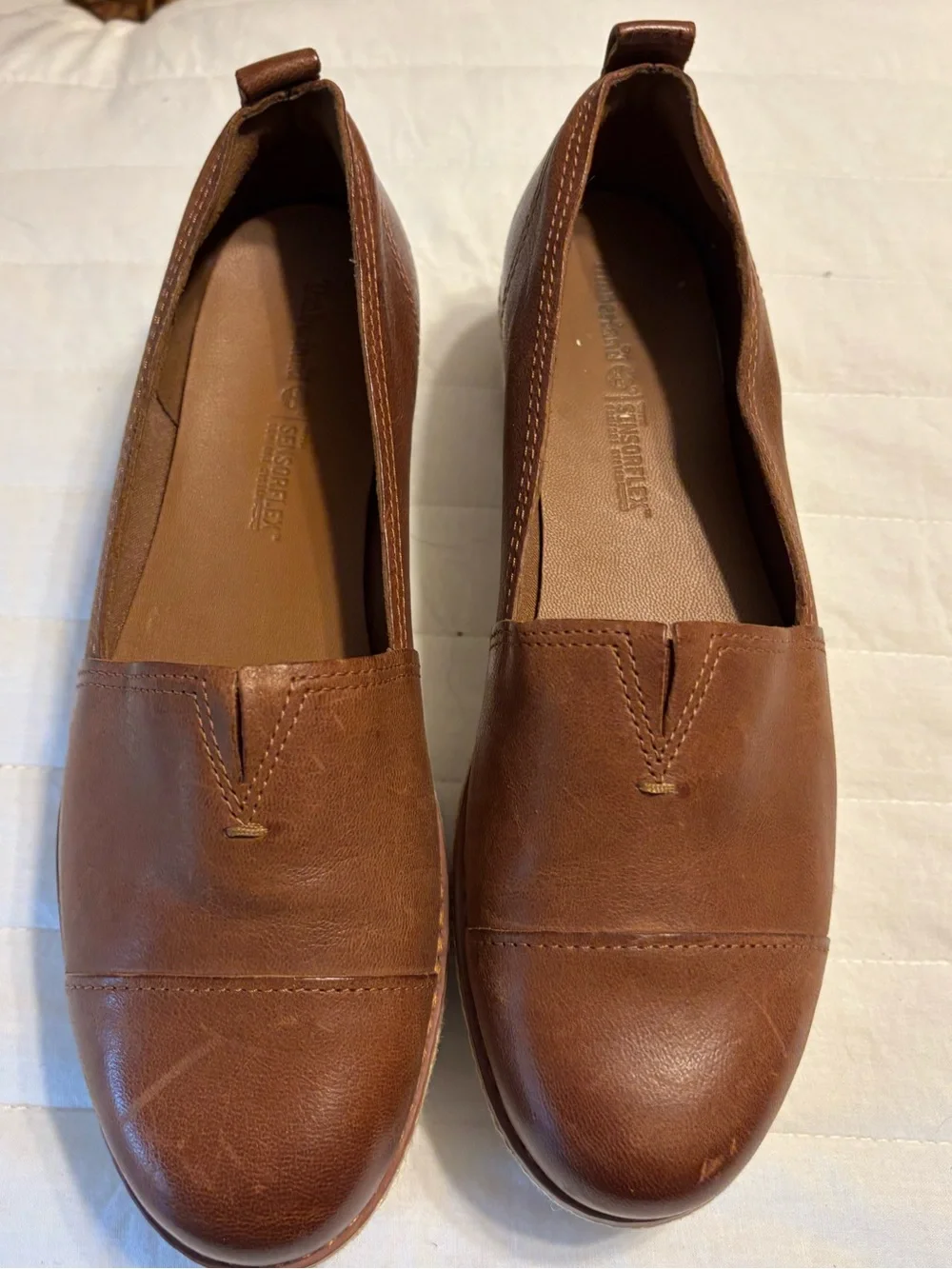 Timberland Brown Leather Espadrilles Slip-Ons